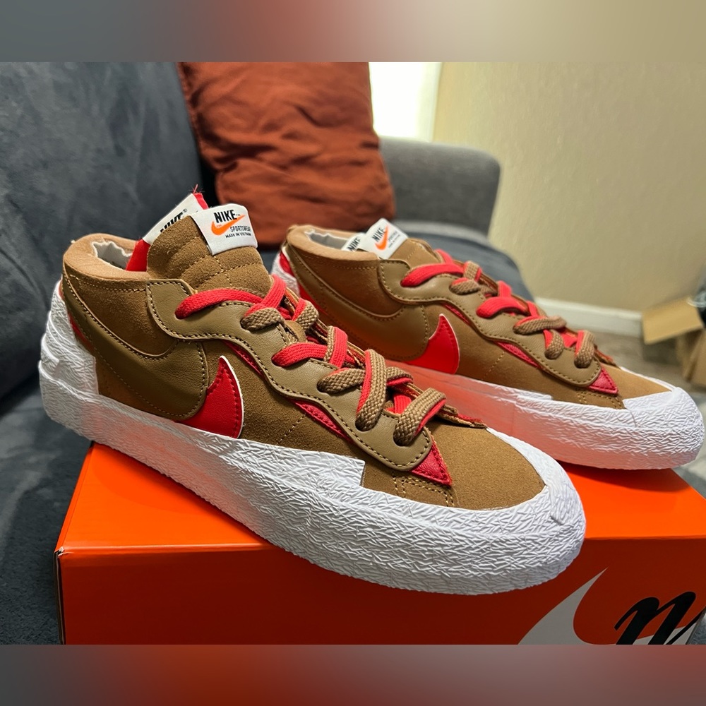 Nike Blazor Low x sacai Men’s shoes British Tan/University Red